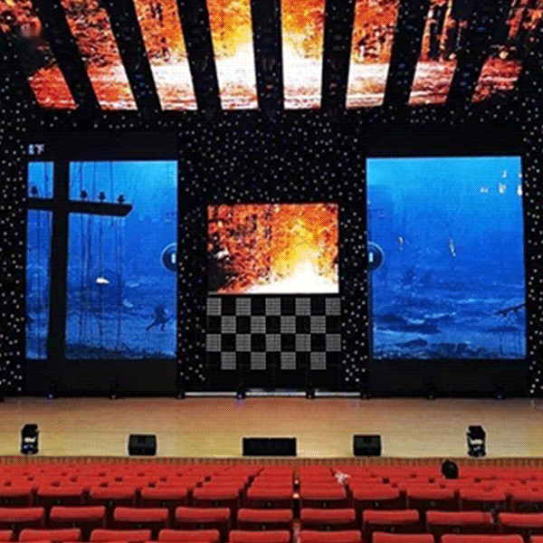 LED互動(dòng)開合門滑軌屏 舞臺(tái)自動(dòng)軌道移動(dòng)開合屏 機(jī)械開合屏