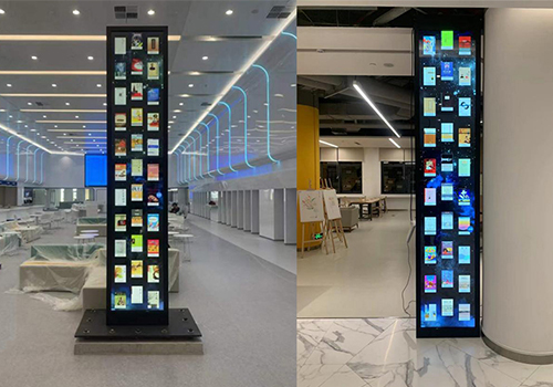 圖書館瀑布流電子借閱系統,圖書館瀑布流拼接屏